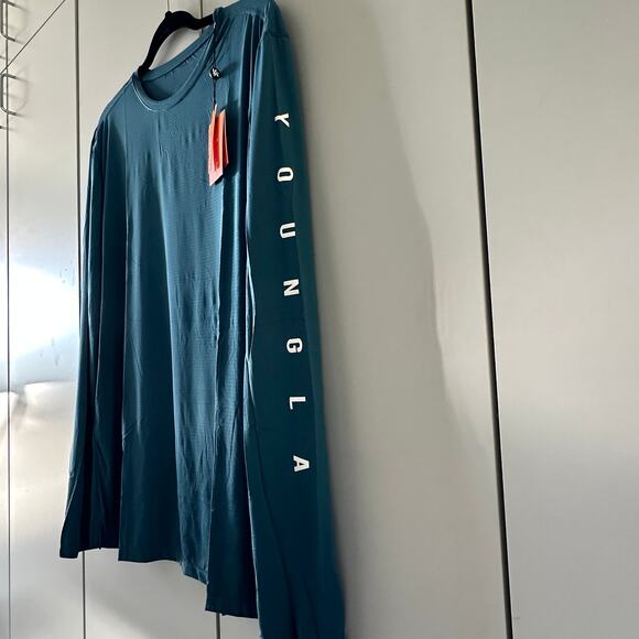 Men's YoungLA 424 Zephyr Compression Long Sleeves, XL, NWT, Teal - Picture 3 of 7